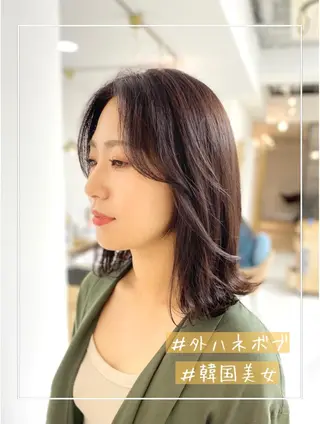 ミディアム カラー 平田 健一のヘアスタイル