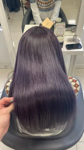 ロング カラー 縮毛矯正指名No.1 艶カラー/SHIMAのヘアスタイル