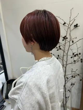 ショート なつめ🐶ショート ベージュカラーのヘアスタイル