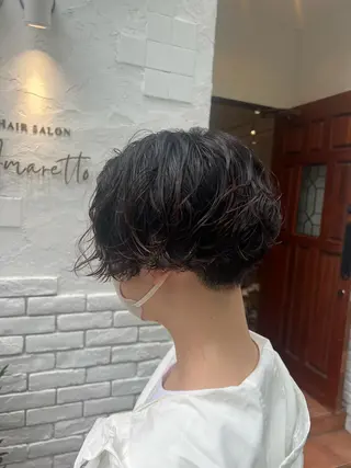 ショート パーマ 🥀韓国ヘア🥀 宮津真菜のヘアスタイル
