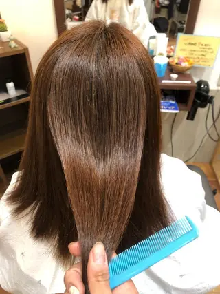 ロング パーマ 谷口ゆめ/縮毛矯正/ 大人女子/眉ワックスのヘアスタイル