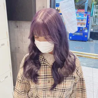 セミロング 🤍ムラ修正ブリーチ 🤍原宿/YUUのヘアスタイル