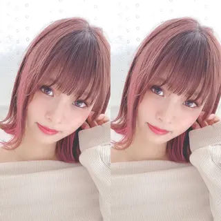 ミディアム 🌙HIZUKI🌙 ハイトーン 艶髪のヘアスタイル