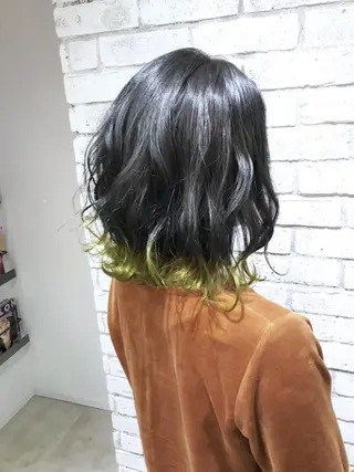 セミロング カラー パーマ ヘアアレンジ メンズ キッズ ネイル マツエク・マツパ バレイヤージュ/ 髪質改善/渡邉悟🌱のヘアスタイル