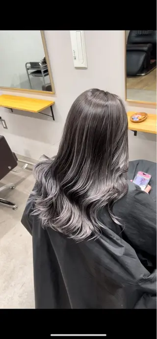 ロング カラー バレイヤージュ /ハイライト/もときのヘアスタイル