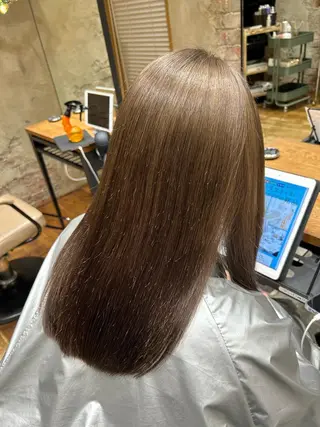 ロング カラー パーマ 新宿✨顔周りカット 韓国ヘア/坂本亜裟海のヘアスタイル