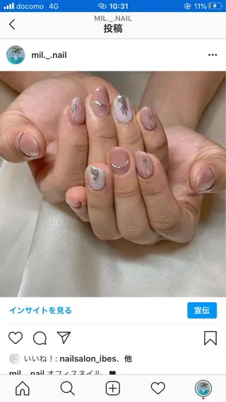 ネイル ミルフィーユ /Tomoeのネイルデザイン