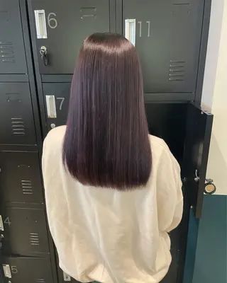 セミロング カラー mizu🐾 hair braceのヘアスタイル