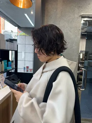 ショート パーマ ヘアアレンジ Peyp所属・早瀬裕之 パーマのヘアスタイル