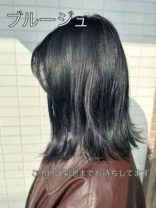 ミディアム 菊池 幹のヘアスタイル