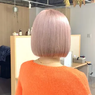 ミディアム カラー ボブ/韓国ボブ/ブリ ーチ/鈴木康平のヘアスタイル