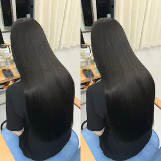 ロング カラー 縮毛矯正×ボブ💎 髪質改善/木下のヘアスタイル