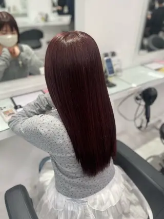 ロング カラー トレンド暖色ヘア🍒 miu🍒のヘアスタイル