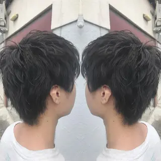 ショート パーマ メンズ 重政 和樹のヘアスタイル