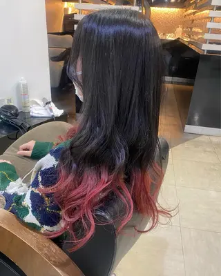 ロング カラー ヘアアレンジ 烏山 達也のヘアスタイル