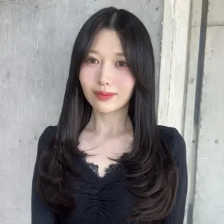 ロング 韓国レイヤー/艶髪/ manami🥣のヘアスタイル