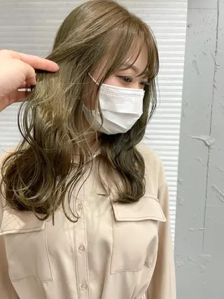 セミロング カラー ヘアアレンジ cherir髪質改善 パーソナルカラー診断のヘアスタイル
