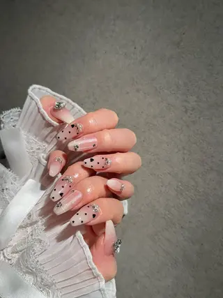 ネイル I-nailロング /ワンホン/キラキラのネイルデザイン