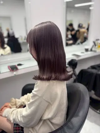 カラー ブリーチなし🥣🤍 ベージュ♡表参道のヘアスタイル