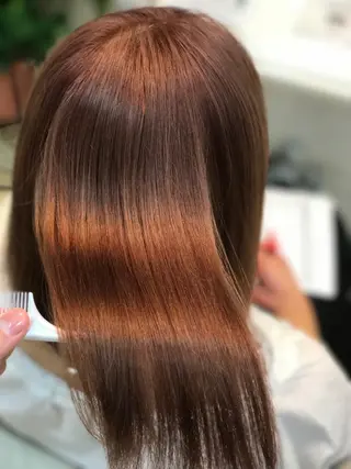 セミロング カラー ダメージレス 桧山店長のヘアスタイル