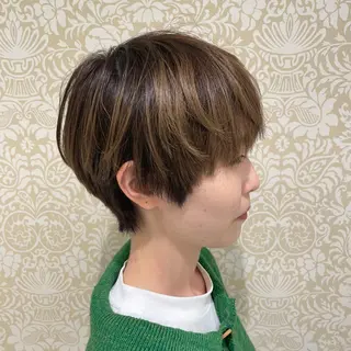 ショート 髪質改善カラー💎 オオネヨシナリのヘアスタイル