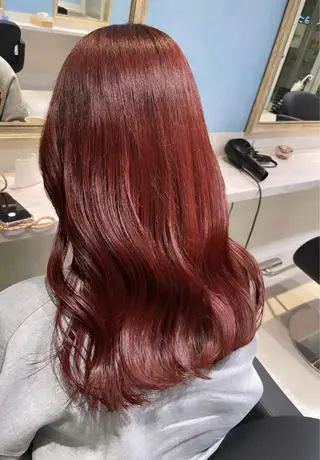 ロング カラー 🌷ピンク/韓国風 暖色カラー ゆい🌷のヘアスタイル