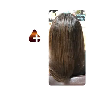 セミロング カラー 髪の病院  ルーミールームのヘアスタイル