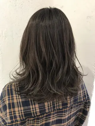 ミディアム カラー パーマ ヘアアレンジ 韓国ヘア/レイヤー /透明感カラー❤️のヘアスタイル