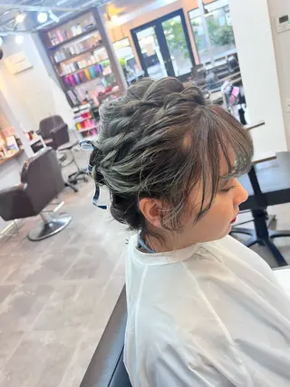 ショート カラー ヘアアレンジ Richell🎀 🖤yuuのヘアスタイル