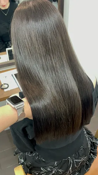 セミロング 名駅/艶韓国風ヘア miyabiのヘアスタイル