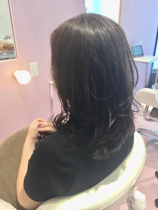 ミディアム 所渉/韓国レイヤー /ウルフカットのヘアスタイル