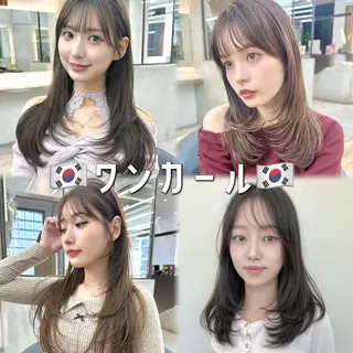 ロング カラー 縮毛/レイヤー 韓国/橋口のヘアスタイル