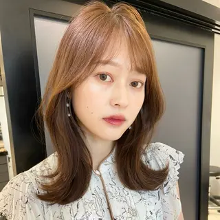 ミディアム 髪質改善/韓国ヘア 顔まわり特化yutoのヘアスタイル
