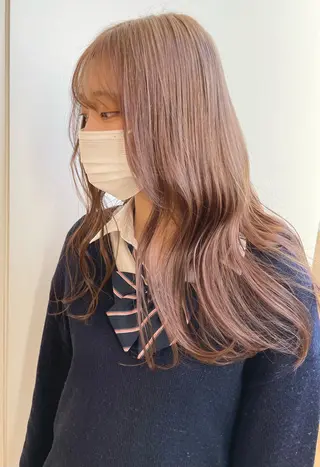 セミロング カラー パーマ ヘアアレンジ ネイル マツエク・マツパ アイブロウ 韓国風ハッシュカット 似合わせレイヤー池袋のヘアスタイル
