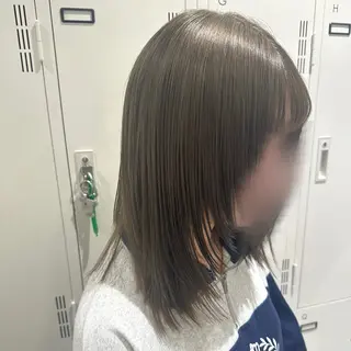 ミディアム カラー シールエクステ/ ブリーチカラーのヘアスタイル