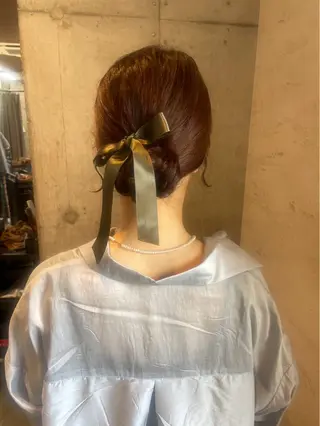 セミロング ヘアアレンジ 美髪× ヘアセット✨Araiのヘアスタイル