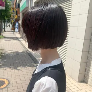 ショート カラー ハッシュカット/ハイ トーン/MANAMIのヘアスタイル