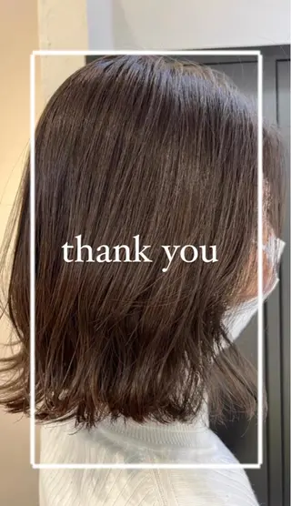 ミディアム カラー 縮毛矯正/髪質改善/ 艶髪ササキナツミのヘアスタイル