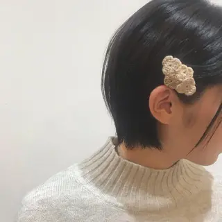 ショート ヘアアレンジ 愛されヘア/ 暖色カラー/まいこのヘアスタイル