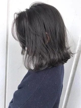 ミディアム カラー パーマ 境 健助のヘアスタイル