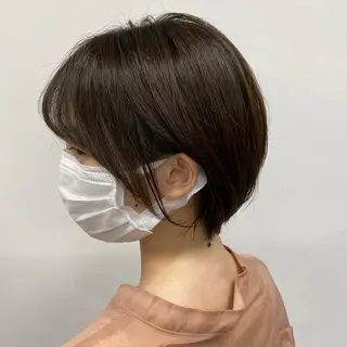 ショート 韓国風ベージュ🤎 赤みなし🌿横浜🤎のヘアスタイル