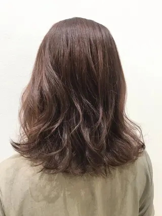 ミディアム パーマモデル募集🌈 森脇帆南のヘアスタイル