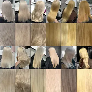 ロング カラー 履歴修正屋さん／ ブロンド／ホワイトのヘアスタイル