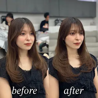 セミロング カラー パーマ ヘアアレンジ 韓国ヘア×2way 🇰🇷和知拓郎のヘアスタイル