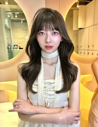 ロング レイヤー縮毛矯正 ささきすずね💗のヘアスタイル