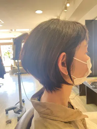 ショート 【南草津】髪質改善 ヘナカラー＆縮毛矯正のヘアスタイル