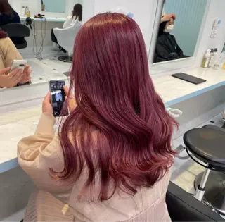 セミロング カラー 🎀愛されピンク ラベンダー💜ゆいのヘアスタイル