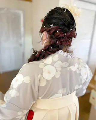 ロング ヘアアレンジ 荒木 ひろかのヘアスタイル