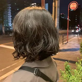 ミディアム SUZUNO🤎ボブ レイヤー🫧顔周りのヘアスタイル