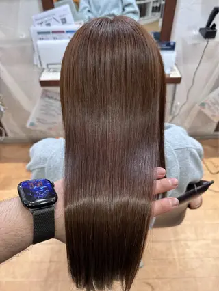 セミロング カラー 髪質改善TR特化 副店長 坂田一樹】のヘアスタイル